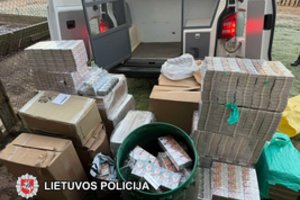 Kratos Šalčininkų rajone: rasta 16 tūkst. pakelių kontrabandinių rūkalų