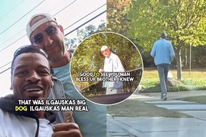 Vaizdo įrašas iš JAV su Ž. Ilgausku sprogdina internetą: žadą atima krepšininką įamžinusio komiko reakcija