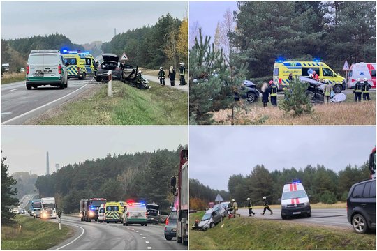 Alytaus rajone – dviejų automobilių kaktomuša: žuvo vieno iš jų vairuotojas