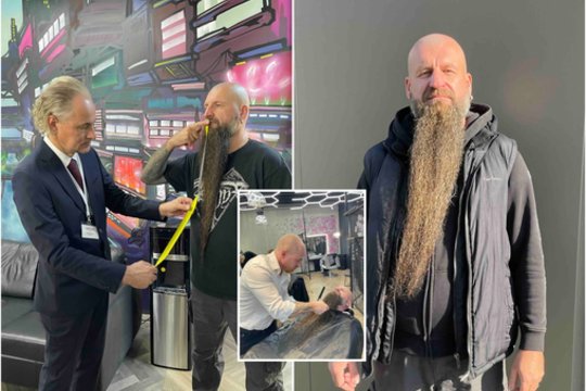 Tolimųjų reisų vairuotojas Sigitas – ilgiausios barzdos Lietuvoje rekordininkas: atskleidė, kiek metų augino