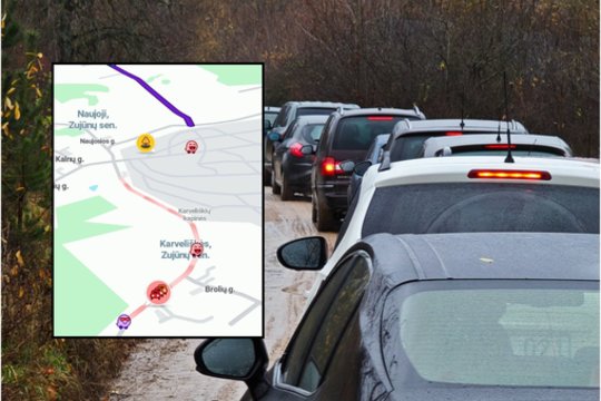 Kelionė automobiliu Vilniuje gali apkarsti: šioje vietoje nusidriekė didelė spūstis