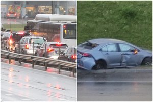 Judrioje Vilniaus sankryžoje – didelė avarija: moteris nuvežta į ligoninę, susidarė spūstys