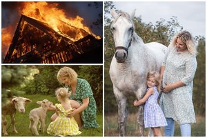 Žinoma kaunietė, vieniša mama su dukra liko be pastogės: ugnis pasiglemžė žirgyną, namus ir brangius augintinius