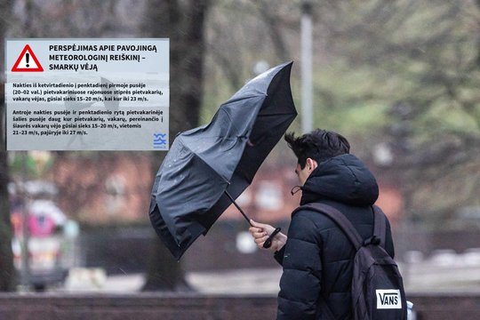 Iš meteorologų – įspėjimas dėl pavojingo reiškinio