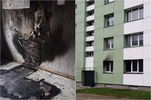 Ugniagesiai išgelbėjo į ugnies spąstus patekusios Naujosios Akmenės gyventojos gyvybę