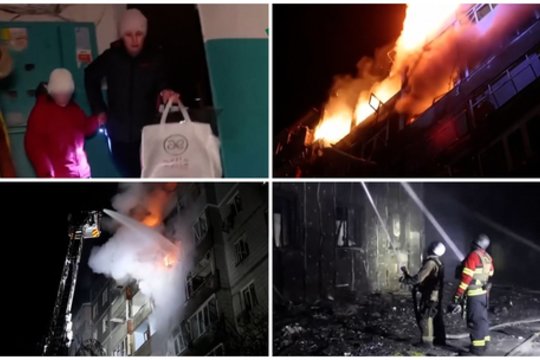 Per valandą – 10 rusų dronų Sumų mieste: smūgiuoti gyvenamieji pastatai