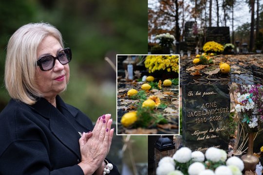 Agnės Jagelavičiūtės kapą papuošė neįprastos detalės: Nijolė Jagelavičienė paaiškino jų prasmę