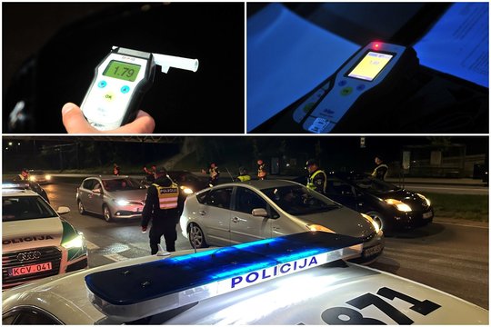 Per parą pradėta 11 tyrimų girtiems vairuotojams – daužė kitas mašinas, vienas nuskriejo į griovį