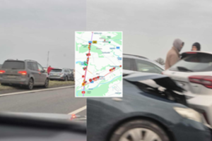 A1 magistralėje formavosi spūstis: pranešta apie susidūrusius 4 automobilius