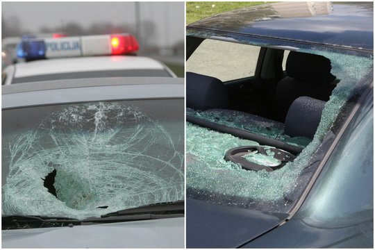 Automobiliu BMW prie klaipėdiečio privažiavę du vyrai išdaužė „Audi“ stiklus