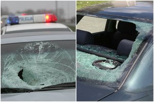 Automobiliu BMW prie klaipėdiečio privažiavę du vyrai išdaužė „Audi“ stiklus