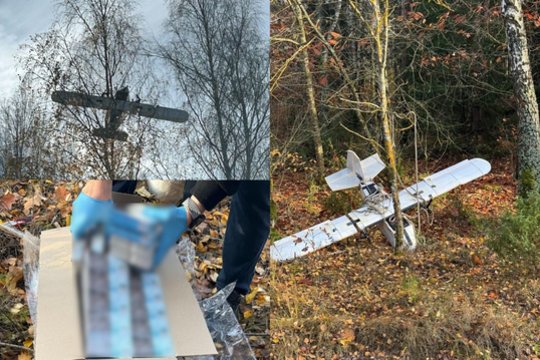 Lenkai aptiko iš Baltarusijos atskridusį droną: parodė, ką rado viduje