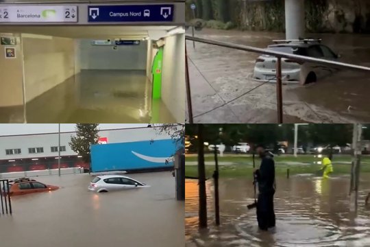 Turistų pamiltoje Barselonoje – galinga stichija: atšaukta daugybė skrydžių, skęsta gatvės