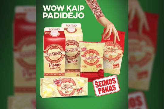 Vertinantiems patogumą – didesnės „Rokiškio NAMINIS“ pakuotės, kurios leis dar ilgiau mėgautis mėgstamais produktais