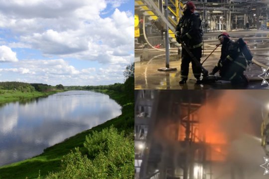 Dėl gaisro Baltarusijoje – aliarmas Latvijoje: jau tikrina vandens kokybę
