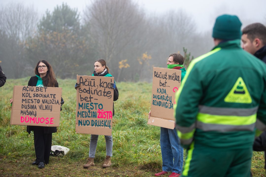 Per miškasodį Vilniuje – protestas