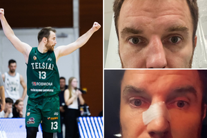 Rungtynes anksčiau laiko baigęs M. Gecevičius atsidūrė ligoninėje