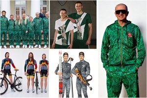 Pusę olimpinės rinktinės aprengti pasiryžęs A. Pogrebnojus pirštu bedė į „Žalgirio“ krepšininkų marškinėlius