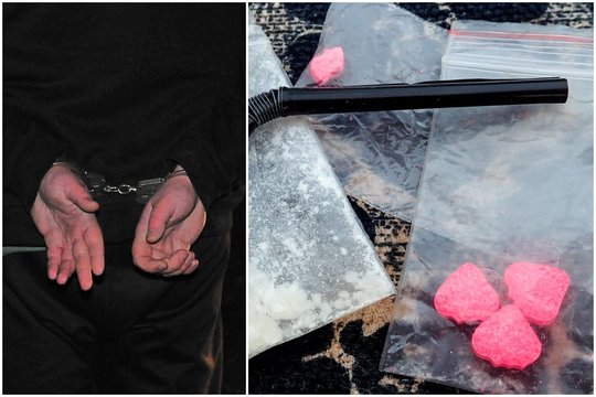 Stambus policijos laimikis Kaune: pas BMW važiavusius vyrus rasta daugiau nei 0,5 kg narkotikų ir du ginklai