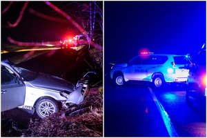 BMW Vilniaus pakraštyje į šipulius sudaužęs vyras „nervus ramino“ alumi – policijai tai nepatiko