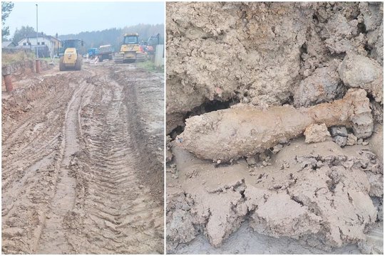 Remontuojant gatvė Lentvaryje rasta sprogmenų – buvo uždarytos ir aplinkinės gatvės, prireikė išminuotojų