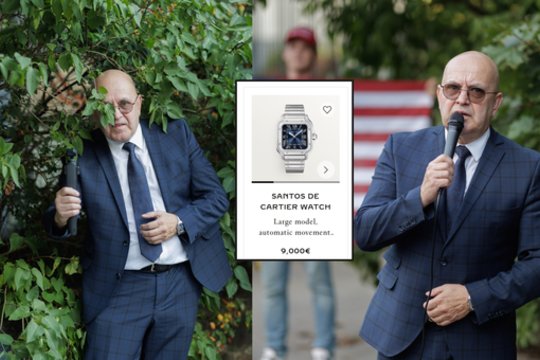 Mįslė dėl Artūro Orlausko laikrodžio: jo ranką puošia keturženklę sumą kainuojantis aksesuaras?