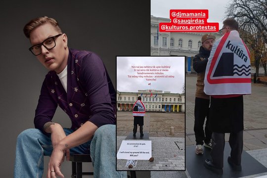 Prie Prezidentūros vykstančio protesto prisijungęs S. Vaitulionis: „Tai jau nebėra tik apie kultūrą“