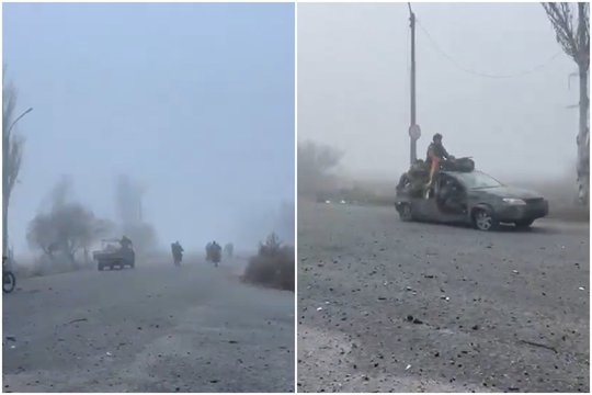 Vaizdo įraše – apokaliptinį trilerį primenanti rusų kolona: „Priešų – kaip jūra“