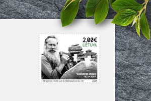 Akmenų karalius ant pašto ženklo: įamžintas Vaclovo Into šimtmetis