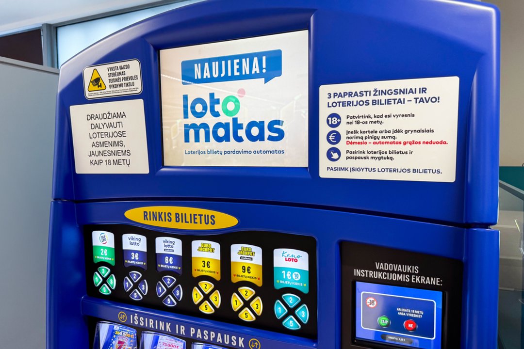 Sėkmės nebereikės laukti kasose – loterijų bilietais prekiaus lotomatai