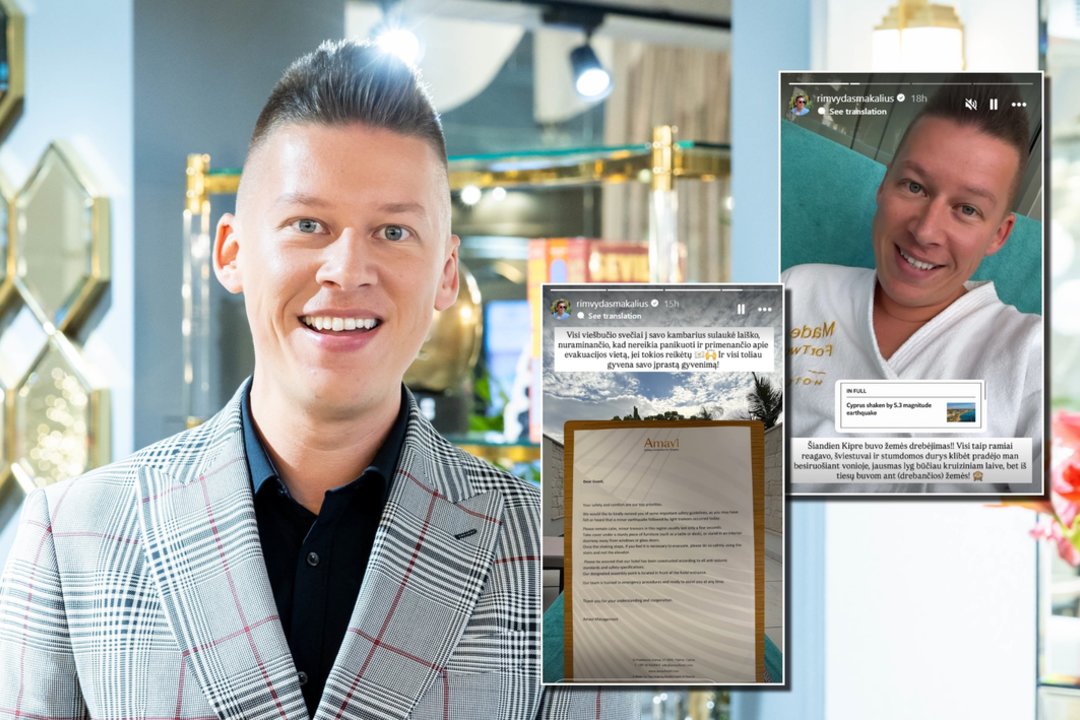 Svetur išvykęs R. Širvinskas-Makalius patyrė žemės drebėjimą: „Nemalonus, nesmagus jausmas“