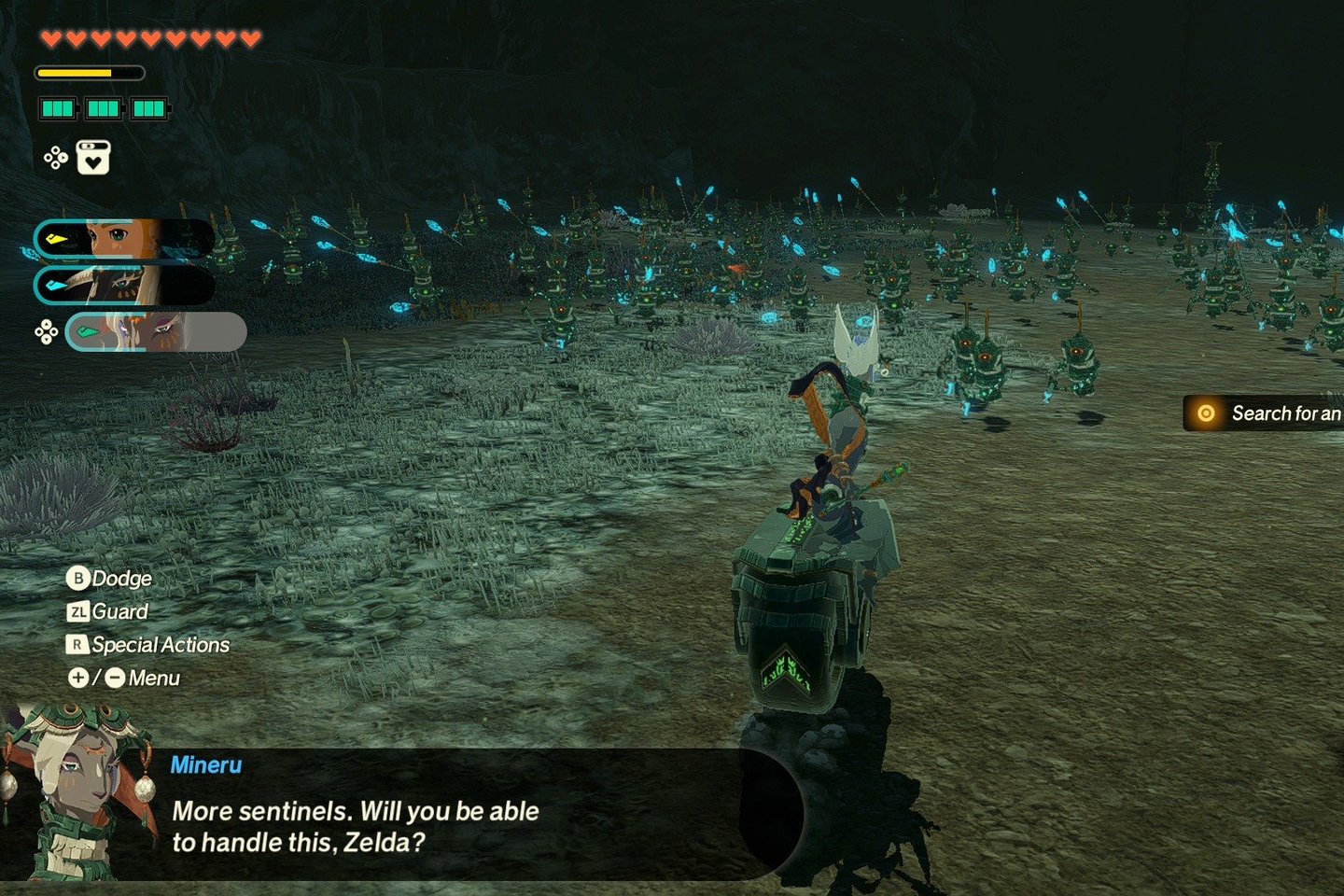 Žaidimo „Hyrule Warriors: Age of Imprisonment“ akimirkos.<br>Ekrano nuotr.