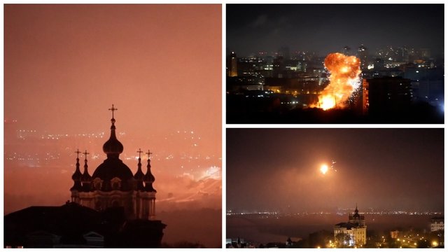 Masinė ataka Ukrainoje: aidėjo sprogimai, didėja aukų skaičius