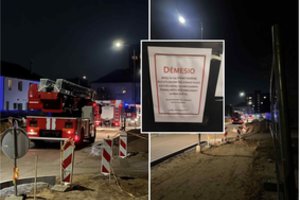 Remontuojama Geležinio Vilko gatvė tapo akivaizdžiai per siaura: keblumų kilo ir spec. tarnyboms