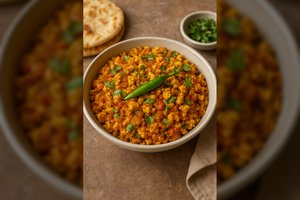 Vegetariška „kiaušinienės“ versija: šis indiškas valgis idealiai tiks tiek pusryčiams, tiek lengvai vakarienei