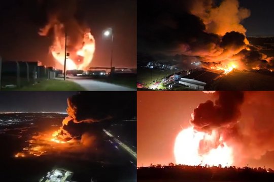 Netoli Argentinos sostinės – stiprių sprogimų banga: kilo milžiniškas gaisras