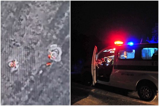 Intensyvi naktinė paieškos operacija Kėdainių r.: į orą keltas dronas su termovizoriumi, dirbo kinologas su tarnybiniu šunimi