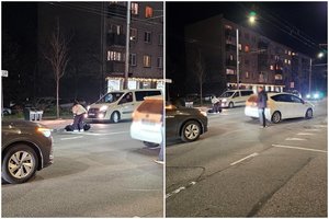 Vilniuje BMW partrenkė pėsčiąjį – vyras išvežtas į ligoninę