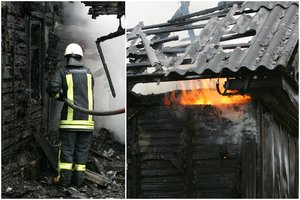 Užgesinus gaisrą Mažeikių r. rastas sudegęs žmogaus kūnas