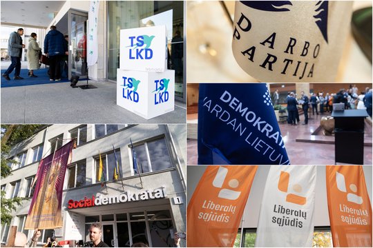 Dešimtyje didžiausių šalies partijų – nuo 3,7 tūkst. iki 14 tūkst. narių