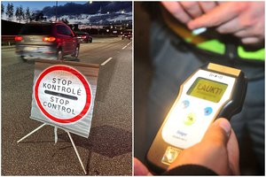 Girtas vairuotojas pakaunėje bandė išvengti reido – iš pradžių važiavo kuo toliau, paskui bėgo į kalną