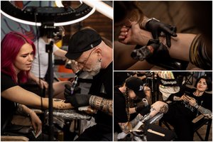 Vilniuje pasiektas unikalus rekordas – per tris valandas ištatuiruotos 93 „begalybės“ simbolio tatuiruotės