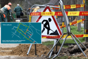 Dėl remontuojamo kelio Vilniaus rajone – keičiasi eismo tvarka: dalį gatvės uždarys