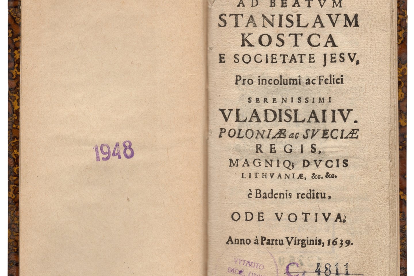 Motiejaus Kazimiero Sarbievijaus (1595–1640) „Ad beatum Stanislaum Kostca ... ode votiva“ („Odė palaimintajam Stanislovui Kostkai“)