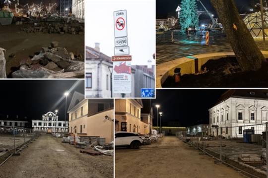 Į eglutės įžiebimą – tik pėsčiomis: aiškėja, kada galiausiai Kauno Rotušės aikštė atsivers ir vairuotojams