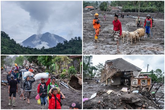 Šalia „turistų rojaus“ – iš namų bėgantys žmonės ir su žeme sulyginti pastatai: dangus dieną aptemo lyg naktį