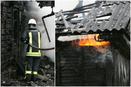Lazdijų rajone užsidegus namui, gaisravietėje rastas žmogaus kūnas