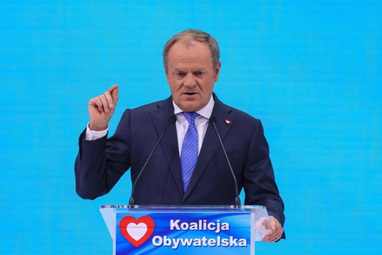 Iš D. Tusko – kritika Lenkijos dešiniųjų pažiūrų politikams dėl simpatijų Vokietijos partijai AfD