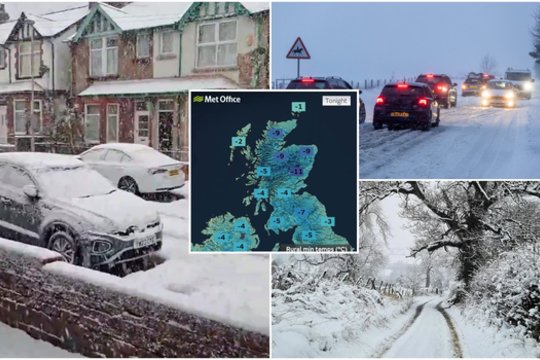 Tokios pūgos britai nematė jau seniai: daliai Jungtinės Karalystės – įspėjimas apie 25 cm pusnis