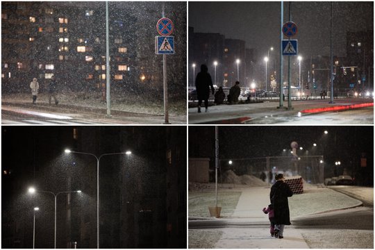 Iš dangaus vėl pažiro snaigės: lengva balta paklodė papuošė ir Vilnių